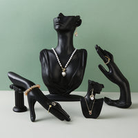 Resin Bust Jewelry Display Stand for Necklaces and Earrings
