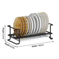 Small Dish Rack and Single Layer Dish Rack, Stainless Steel Dish Rack Cabinet Organizer, Modern Minimalist Style Insert for Kitchen Counter Space