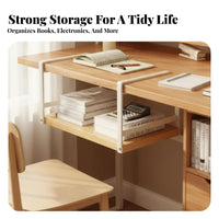 Under Desk Organizer Hanging Bookshelf Anti-Scratch Protection No Drill Under Desk Shelf Storage Rack for Students