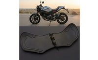 Black Motorcycle Heat-Guard Pad Easy to Install Leather Heat Guard with Laces Wear Resistant Motorcycle Frame Barrier Comfortable for Cruiser Owners, Highway Commuting