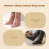 Warm Sleep Socks Thick Flannel Soft Grey