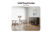 1 Piece Dining Room Buffet Cabinet Wooden Sideboard Storage Cupboard Fluted Glass Door Solid Wood Frame Versatile Console Suitable for Adults Entryway Hallway Home Office