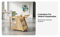 Multi-Tier Rolling Organizer With casters Mobile Furniture Sturdy Construction