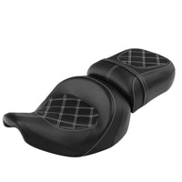 Motorcycle Seat Assembly Contoured Seat with Quilted Panels Contoured for   Motorcycles
