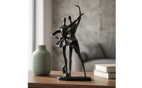 Ballet Dancer Figurine Rectangular Base Ballet Sculpture Dynamic Pose