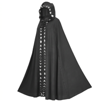 Hooded Cape Witch Cosplay Accessories, Halloween Cosplay Performance Cloak, Moon #variant:Kids 110-120cm