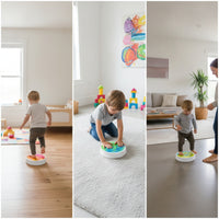 Light-up Stepping Stones with Lights Sensory Balance Stepping Stone Interactive Toy Set Colorful for Playroom