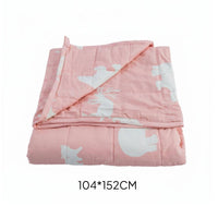 Pink Animal Print Weighted Blanket Adults Cartoon Weighted Blanket rest Aid Bedding for People with, Bedroom