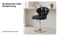 Adjustable Pedestal Stool 360-Degree Swivel Adjustable Pedestal Seat for Adults