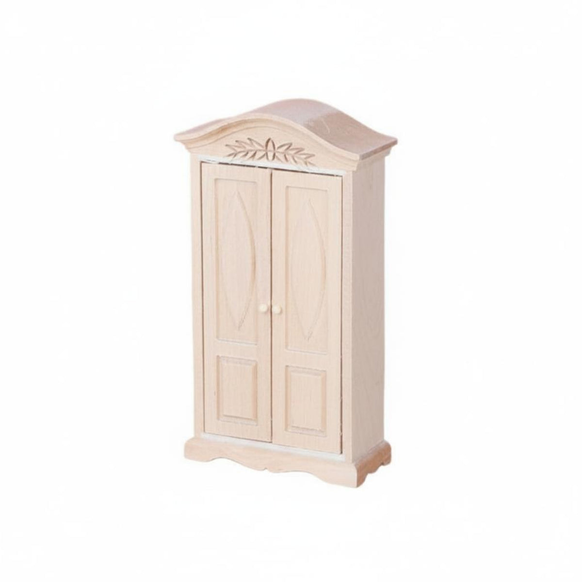1:12 Dollhouse Wardrobe Handcrafted Unfinished Mini Wardrobe Wooden Home Decor for Model Scene