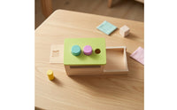 Educational Object Permanence Box with Shape Sorter Natural Wooden Object Permanence Box Sturdy Shape Sorter Sensory for Playroom