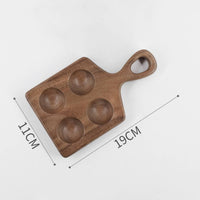 Beech Wood Egg Tray Handcrafted Wooden Egg Holder Farmhouse Decor Kitchenware for Pantry