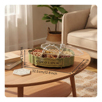 Compartment Tray with Handle Oval Platter Complimentary for Parties