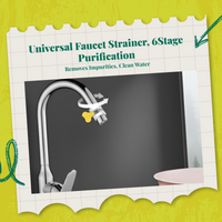 Universal Faucet Water Strainer, 360° Rotatable Sink Extender, Multi-Stage Filtration, Suitable for Kitchen & Bathroom