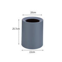 Minimalist Garbage Bin Frosted Finish Round Uncovered Top Wastebasket Easy To