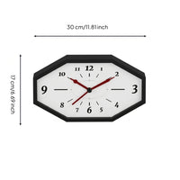 Octagonal Wall Clock Modern Clock with Wooden Frame Accurate for Living Room