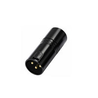 Impedance Matching 3-Contact DMX512 End Plug Electrical Reflection Reduction 3-Contact XLR End Plug Gold Pins XLR Termination Plug Metal Housing