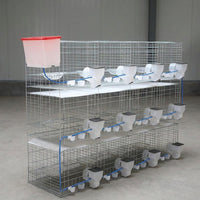 Bird Breeder Bird Cage Welded Wire Mesh 3-Tier 12 Compartments Galvanized Steel Wire 200x55x150cm Large For Pigeon Enthusiasts Breeding