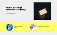 RGB LED video light, stepless dimming.