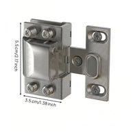 304 Stainless Steel Hydraulic Glass Hinge Soft Close Square Glass Clamp Hinge Quiet Closing Cabinet Hardware