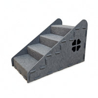 Cat Stairs with Felt Four-Tier Pet Ramp with Steps Sturdy for Sofa