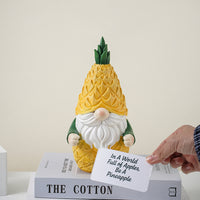 菠萝地精gnome名片夹跨境创意装饰摆件树脂节日礼物Be A Pineappl
