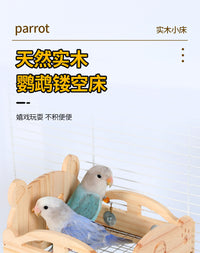 Wooden Bird Bed for Parrots and Budgies