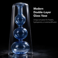 Double Layer Glass Vase: Modern Minimalist Home Decor
