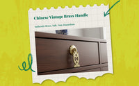 Brass Drawer Pull, Chinese design Cabinet Handle, Vintage Hardware, vintage brass, Single Hole, Furniture Accessory, Home Decor
