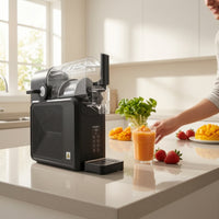 Chilled Drink Machine Countertop Slush Machine Manual Crank Slushy Maker for Hosts, Families, Parties, Home Bar, Kitchen