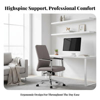 Waist-Highrear Managerial Wheeled Chair Adjustable Height Rotate Seat Modern and Design Tilt Control for Managers, Students