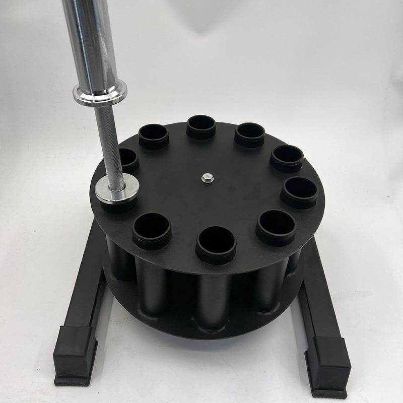 Gatling Cannon 360-Degree Rotatable Barbell Rod Insertion Device Nine-Hole Insertion Tube Gym Olympic Bar Storage Rack