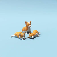 Corgi Miniature Model Gift Suggestion Mini Dog Statue Long-Lasting for Terrarium