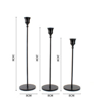 3 Pieces Taper Candle Holder Set Slender Candlestick Holder Set Sleek