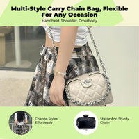 Mini quilted box bag with handle