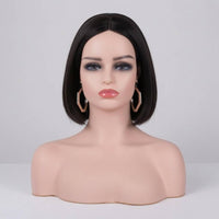 Mannequin Head with Shoulders Smooth Surface Realistic Female Mannequin Head Defined Neckline