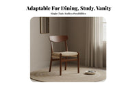 Wooden Frame Cord Chair Wabi-Sabi Design Dining Seating Japanese aesthetic Easy Assembly for Kitchen