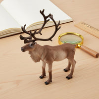 Standing Reindeer Figurine Black Hooves PVC Reindeer Figurine Gift Idea Holiday Decor for Children, Souvenir