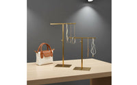 T Bar Purse Display Stand Sturdy Construction T-Shaped Display Stand Countertop Hanging Rack Non-Slip Design for Craft Fair