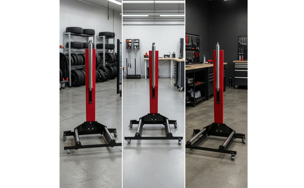 Adjustable Wheel Cleaning Stand with Rollers Comfortable Working Height Wheel Detailing Stand with Rollers Long-Lasting Stable for Mechanics