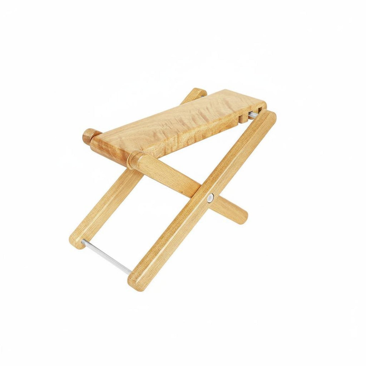 Solid Wood Wooden Guitar Footstool Stable Adjustable Guitar Foot Pedal Ergonomic Music Accessory Foldable for Performance, Practice