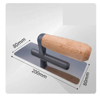 Wear-Resistant Stainless Steel Plastering Trowel Thickened Blade Beech Wood Handle Trowel Long-Lasting Flat Masonry Spreader Provides Even Finish for Plasterers, Construction Workers, DIY Enthusiasts, Home Renovation, Floor Leveling, Tile Setting
