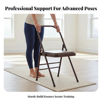 Foldable Iyengar Mind-Body Practice Chair Multi-Functional Mind-Body Practice Auxiliary Chair Stretching Assistance Fitness Equipment Heavy Duty for Beginners, Seniors, Home Gym