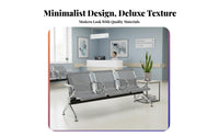 3 Seater Waiting Bench Easy to Clean Airport Reception Seating Stable Hospital Waiting Room Bench for Patients, Facility Managers, Bank, Office, Salon