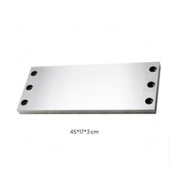 Machined Mounting-Plate Angled Ends Metal Hardware Brushed Silver