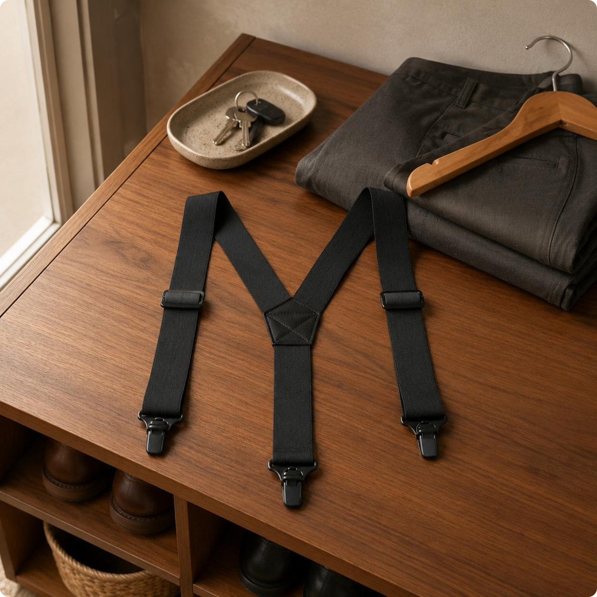 Y-Back Suspenders Long-Lasting Fastener-Equipped Suspenders Elastic Straps