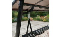 Garden Swing Chair with Stand Weather Resistant Freestanding Sunshade Top Swing for Backyard