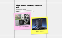 Cordless tire inflator with gauge