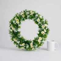 Artificial Flower Wreath, Wreath, Entrance, Wall Hanging, Green, Plastic, Colorful, Eucalyptus Wreath, Door Decoration