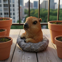 Groundhog Figurine Lifelike Design Groundhog Statue Charming Accent for Patio
